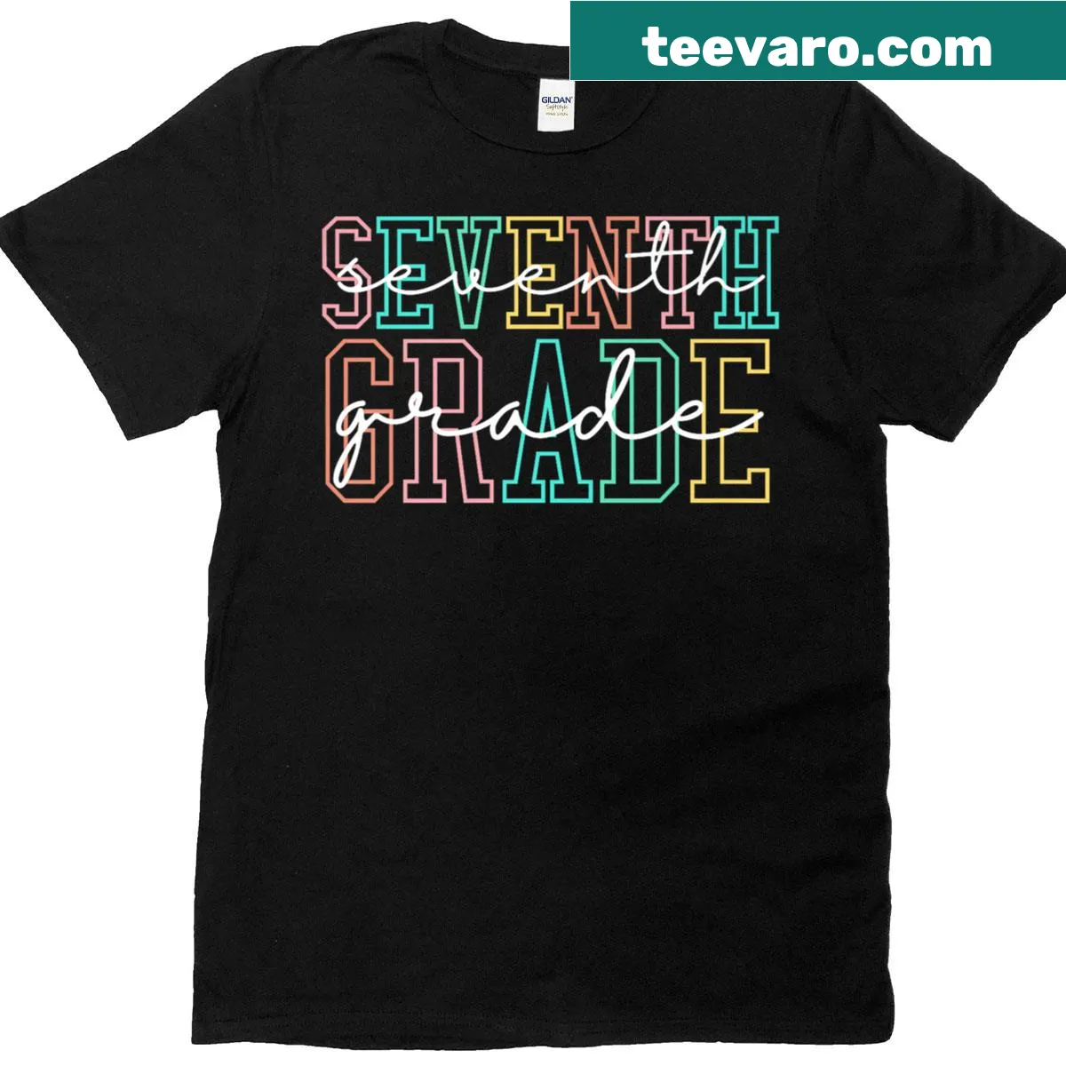 Seventh Grade Squad retro shirt for students' first day of school — on a men's t-shirt