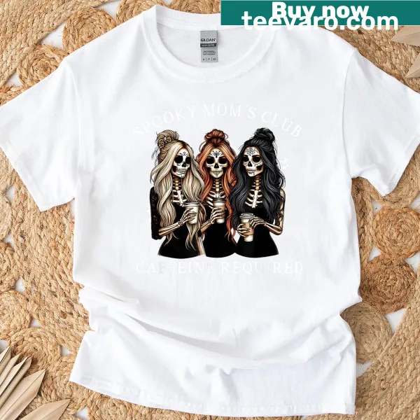 Skeleton design for Spooky Mom Club t-shirt