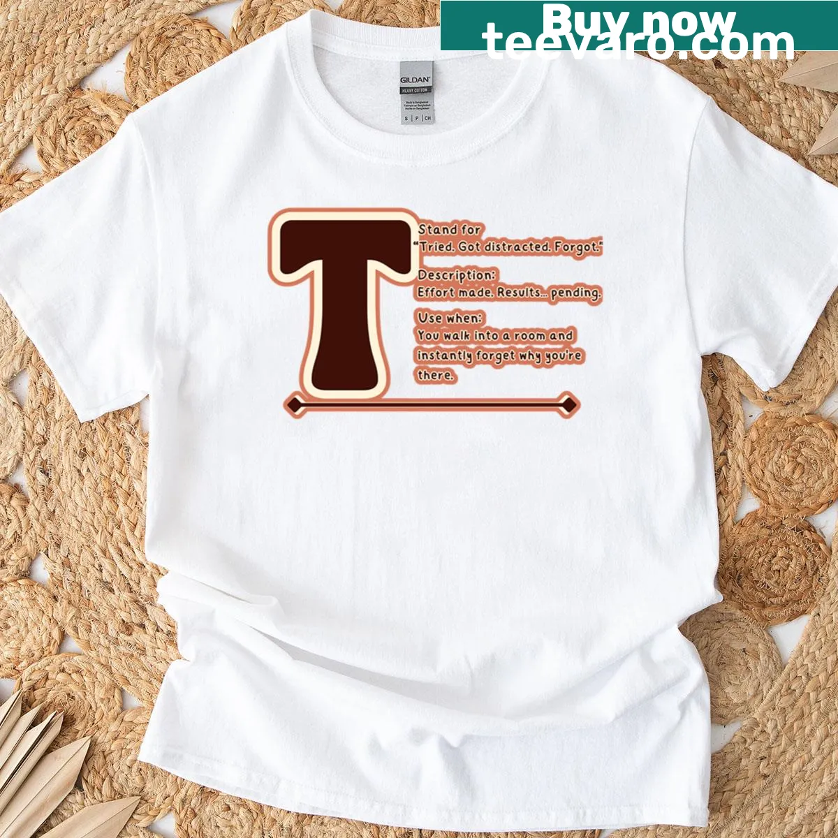 Funny quote design about distraction on a t-shirt — on a men's t-shirt
