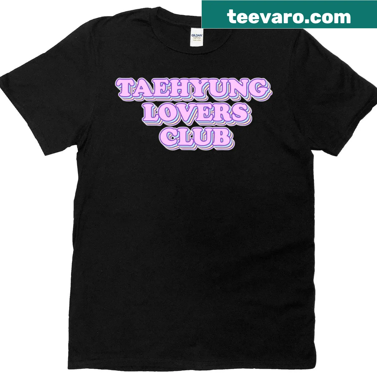 Retro T-shirt featuring Taehyung Lovers Club typography — on a men's t-shirt