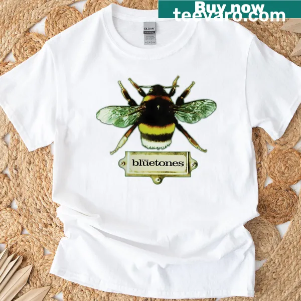 Vintage bee logo t-shirt honoring the Bluetoness Band.