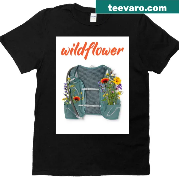 Wildflower art T-shirt designed for trail running enthusiasts