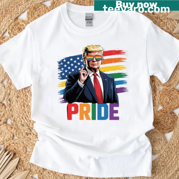 Rainbow flag design with supportive LGBTQ+ message on a tee