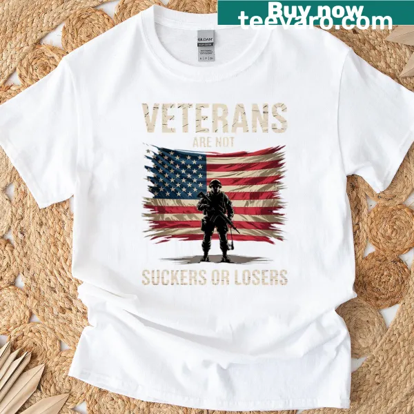 Political T-shirt with bold statement about veterans and politics