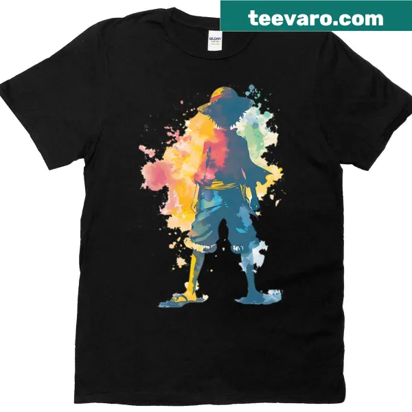 Silhouette of a pirate wearing a straw hat, perfect for adventure lovers