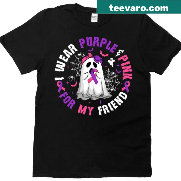 Supportive T-shirt with message for domestic violence and breast cancer awareness