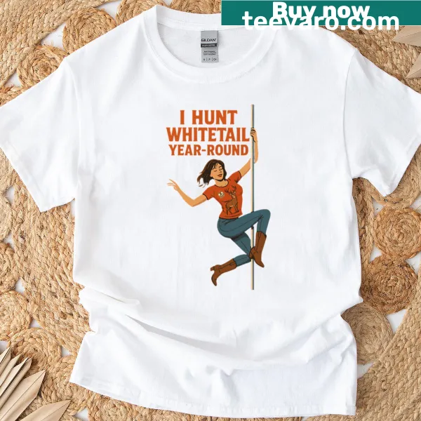 T-shirt with an illustration of a whitetail deer in nature