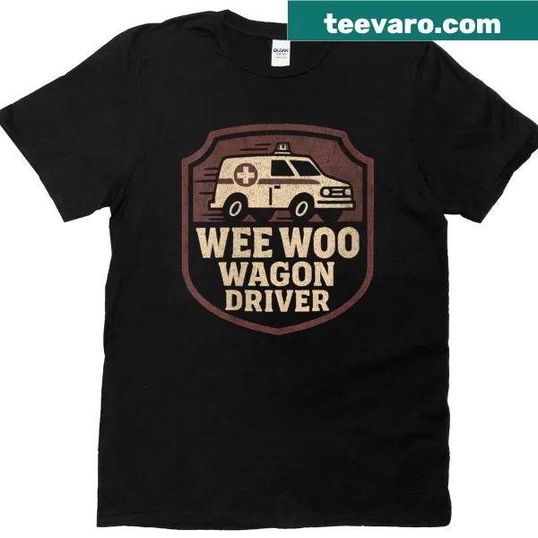 Womens EMT t-shirt featuring an ambulance graphic and funny text