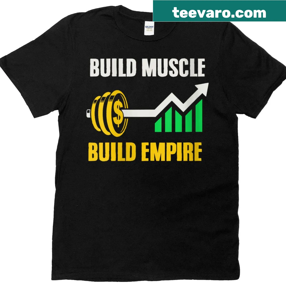 Empowering typography design for fitness lovers on a women's t-shirt — on a men's t-shirt