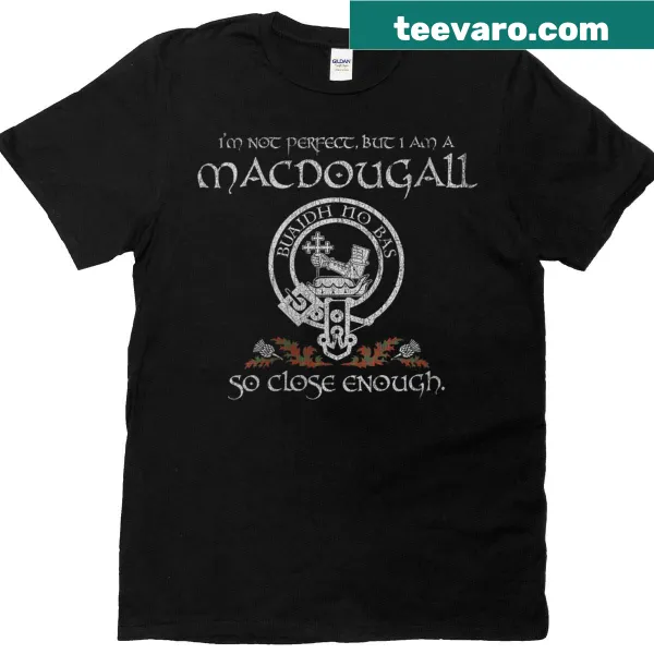 Vintage T-shirt displaying Macdougall clan name for heritage pride