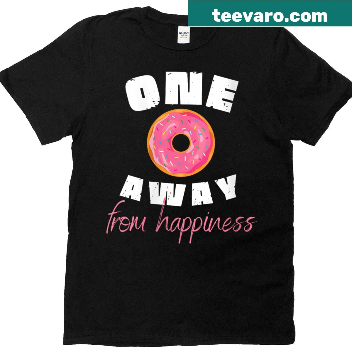 Funny donut lover T-shirt for women — on a men's t-shirt