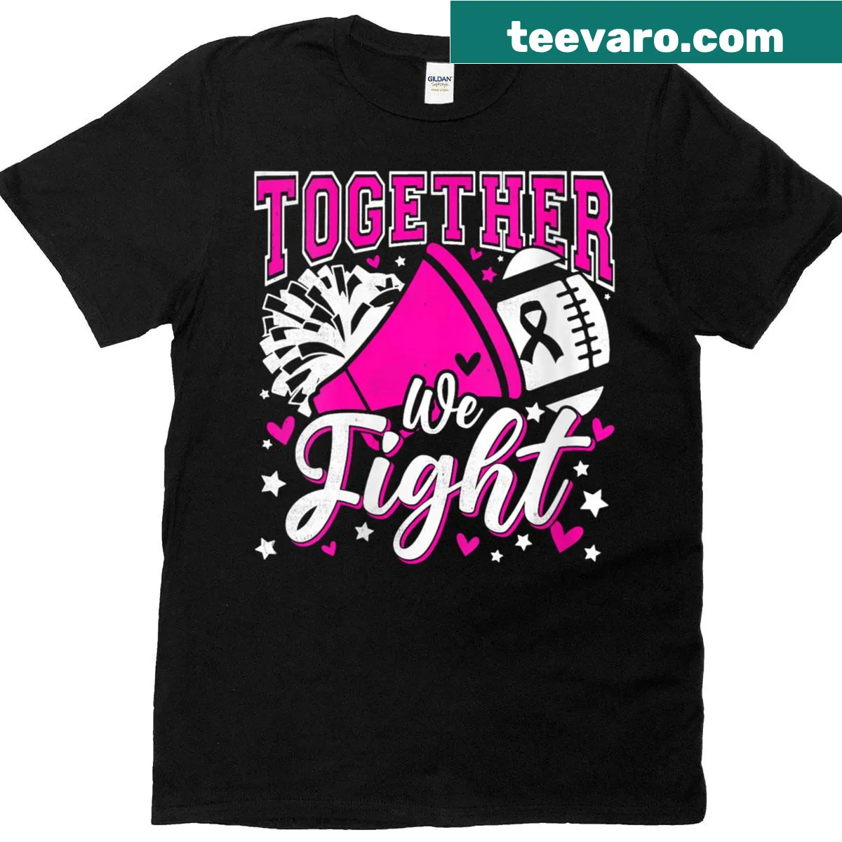 Typography T-shirt promoting breast cancer awareness. — on a men's t-shirt