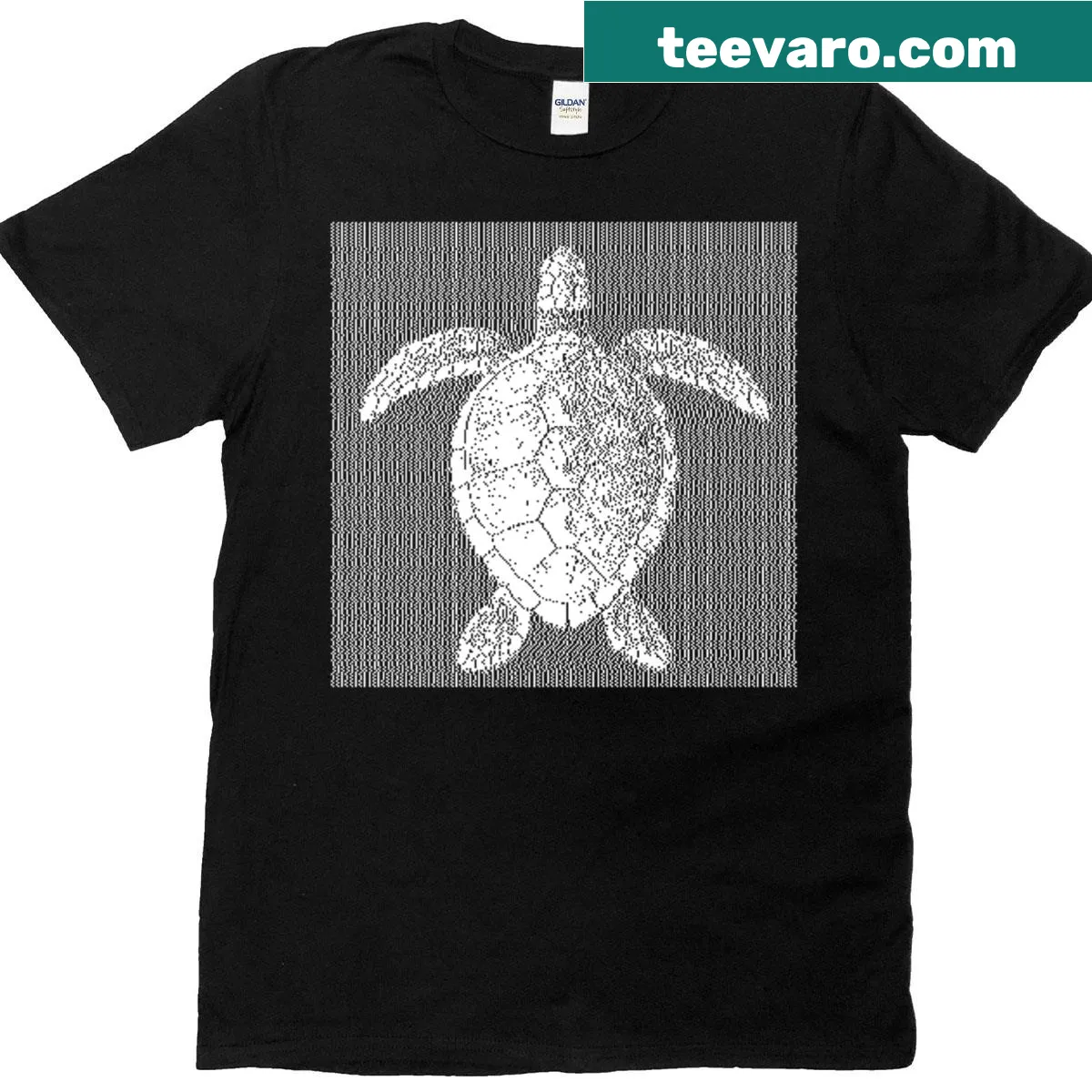 Abstract turtle design on a premium T-shirt for ocean lovers — on a men's t-shirt