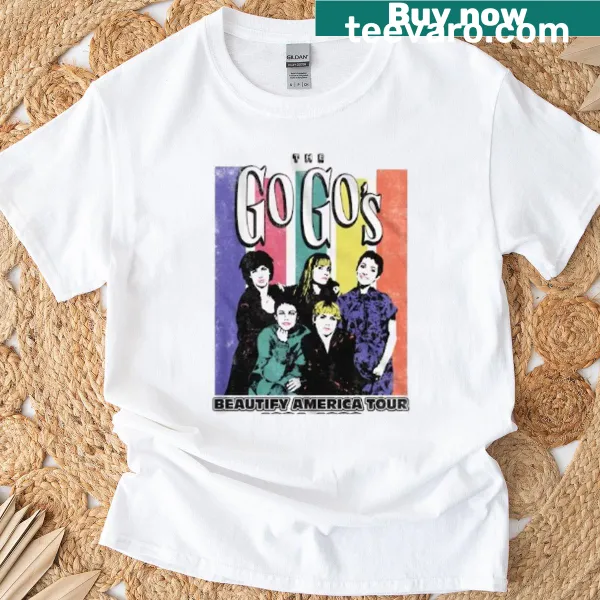 Oversized t-shirt celebrating the Go-Go's with fun design