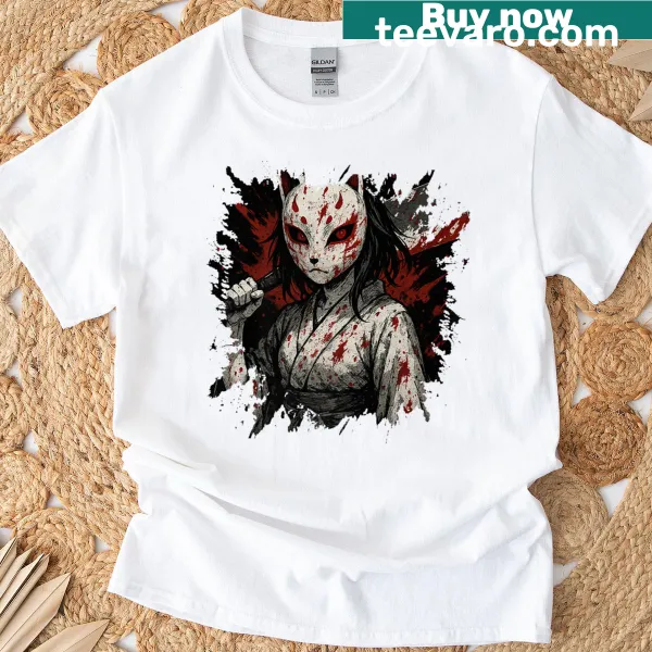 Spooky anime horror graphic on a premium T-shirt