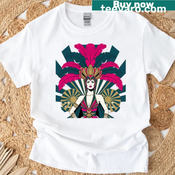 Art Deco-themed T-shirt with elegant typography