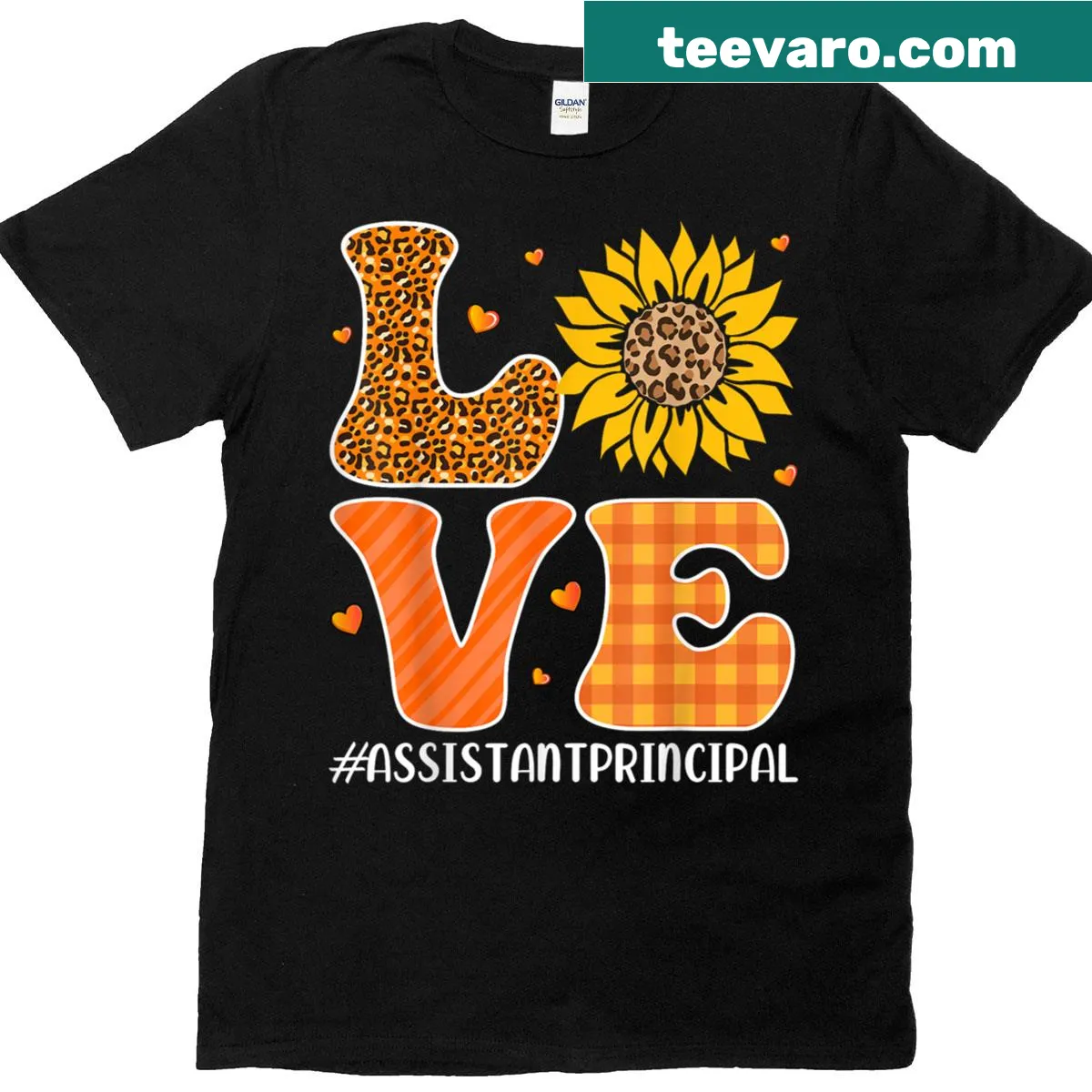 Halloween-themed t-shirt with a pumpkin leopard illustration — on a men's t-shirt