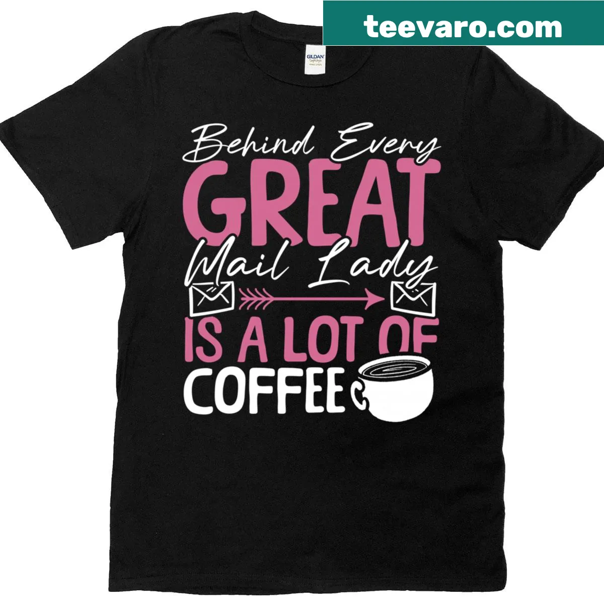 T-shirt for postal workers featuring humorous coffee saying — on a men's t-shirt