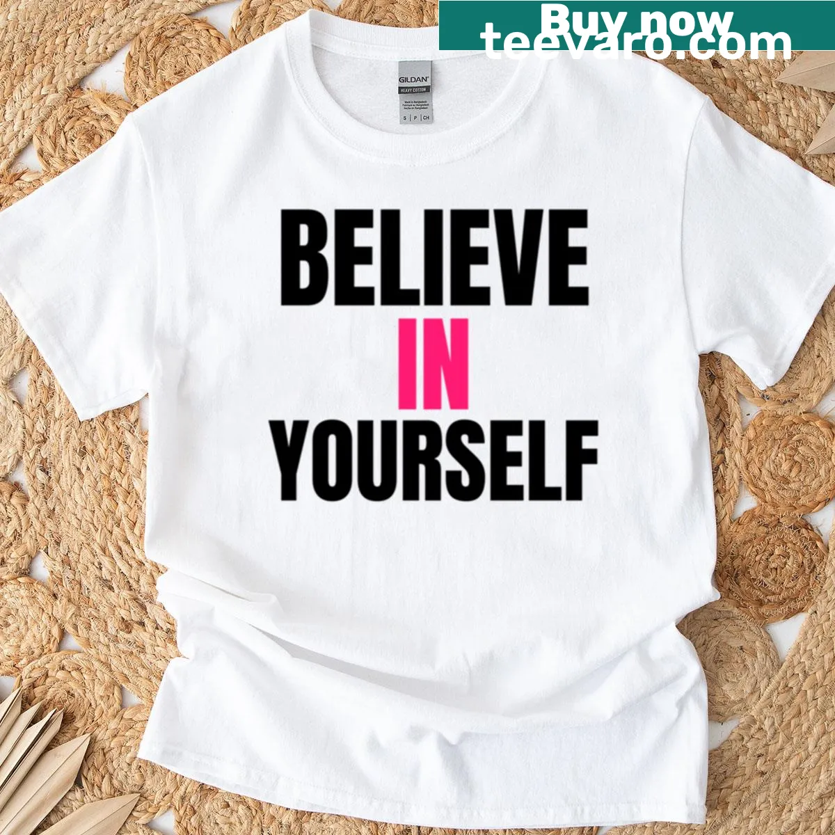 Inspirational T-shirt featuring retro typography design — on a men's t-shirt