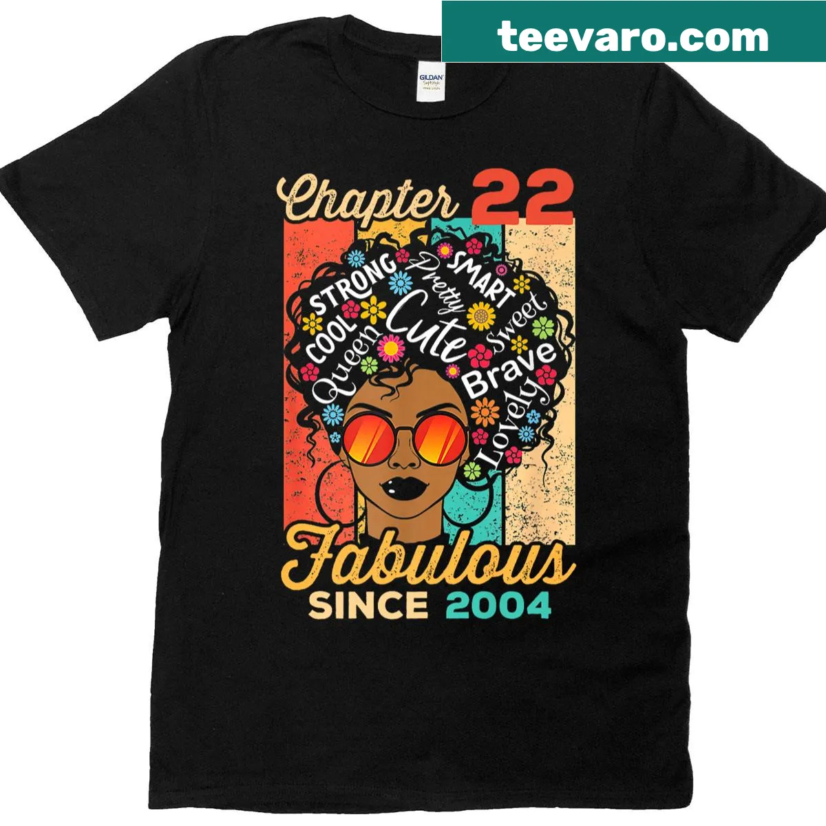 Vintage 'Fabulous Since 2004' text on a women's t-shirt — on a men's t-shirt