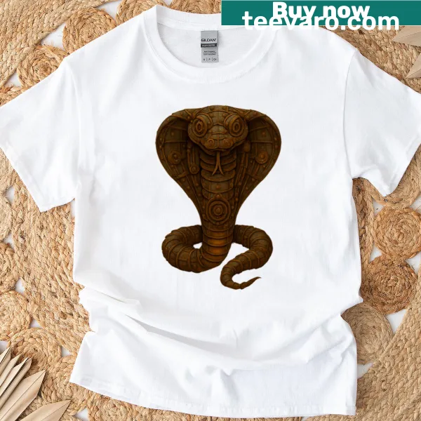 Illustration of a coilcore cobra on a stylish t-shirt