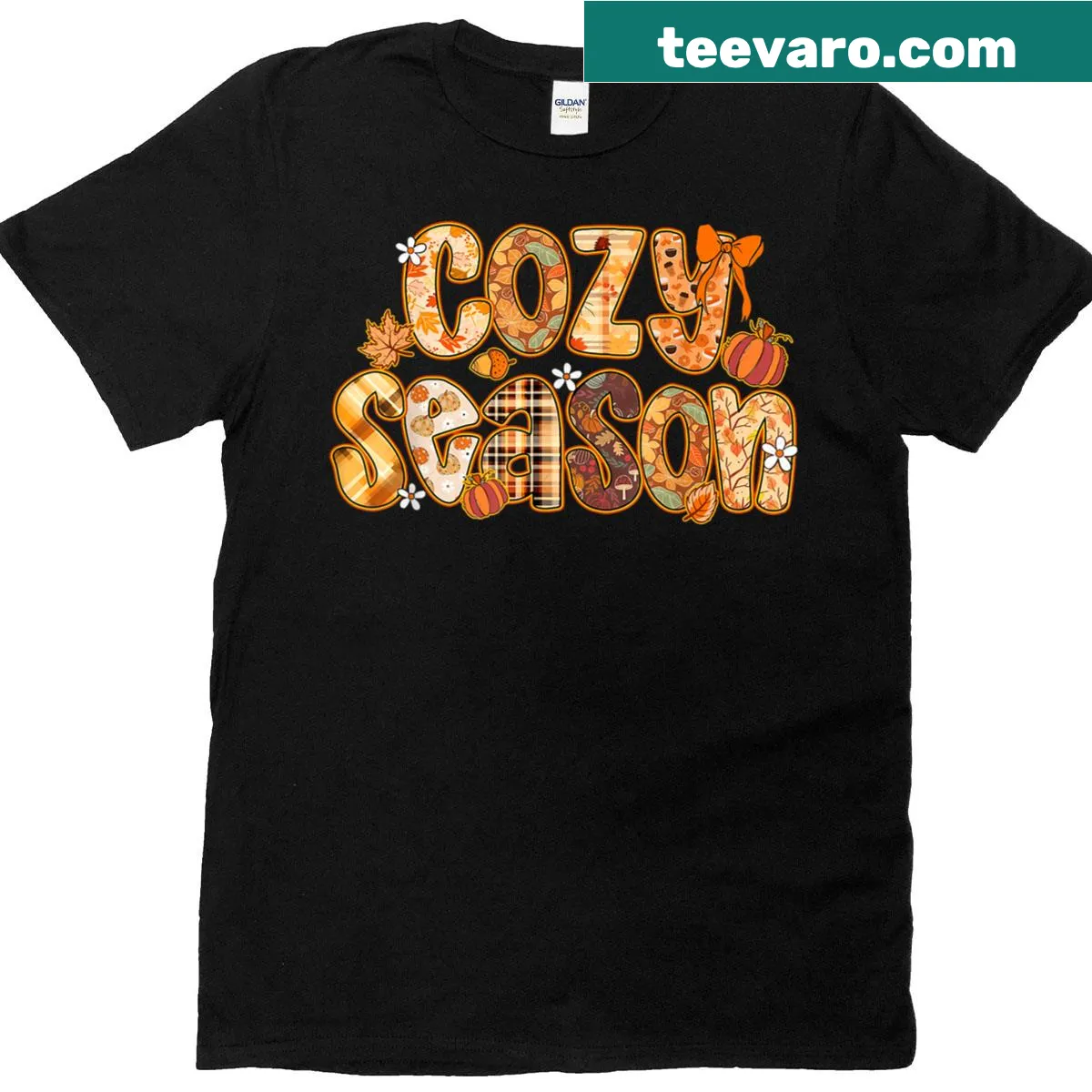 Cozy fall-themed T-shirt for the whole family — on a men's t-shirt