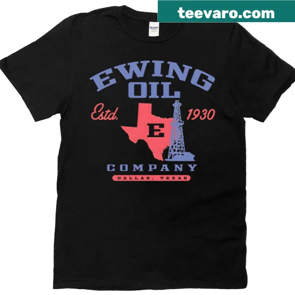 Vintage t-shirt featuring Dallas Texas Oil Company logo and derrick
