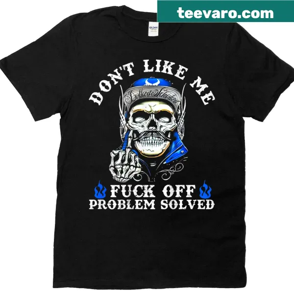Edgy t-shirt with skull graphic and bold text on back