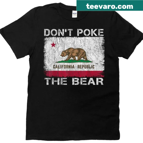 California Republic flag T-shirt with bear and slogan