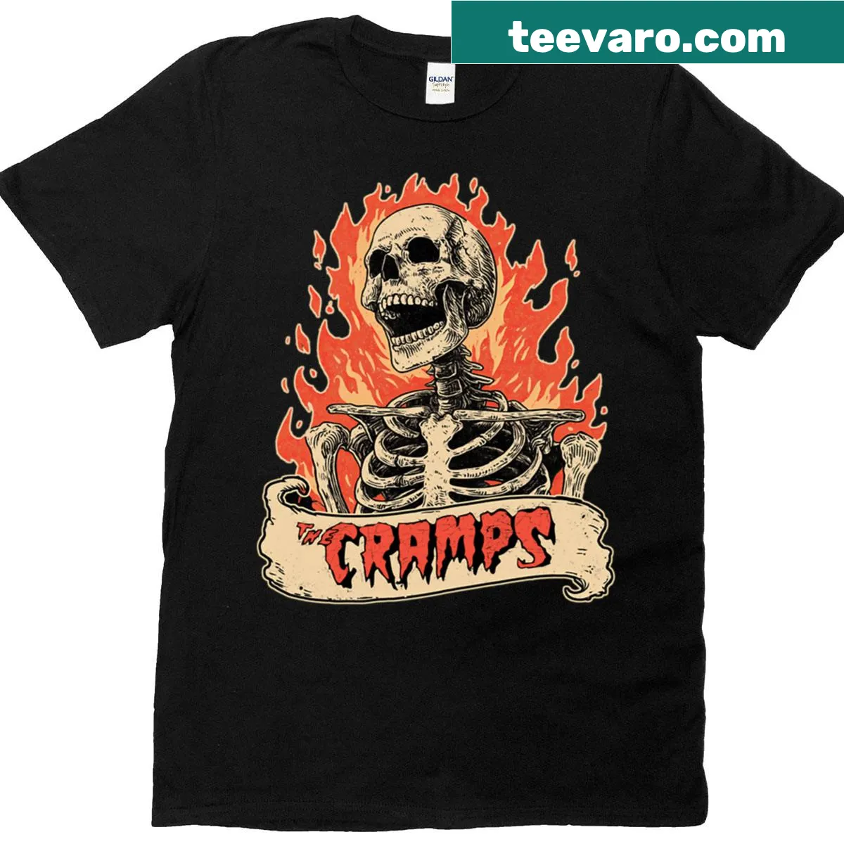 Humorous t-shirt inspired by The Cramps featuring 'Dont Eat Stuff Off The Sidewalks' text — on a men's t-shirt