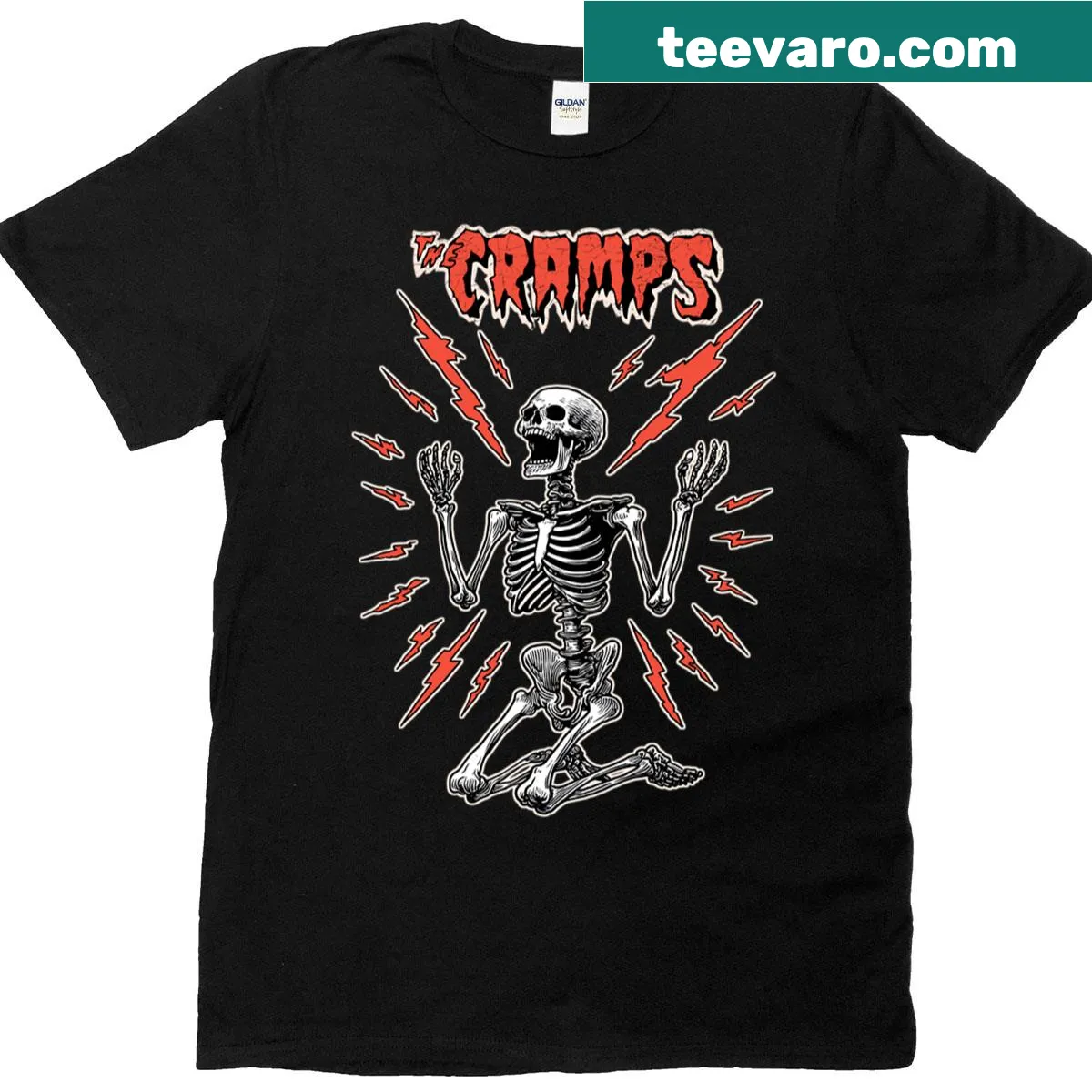 Unique T-shirt featuring The Cramps Voodoo Idol design — on a men's t-shirt