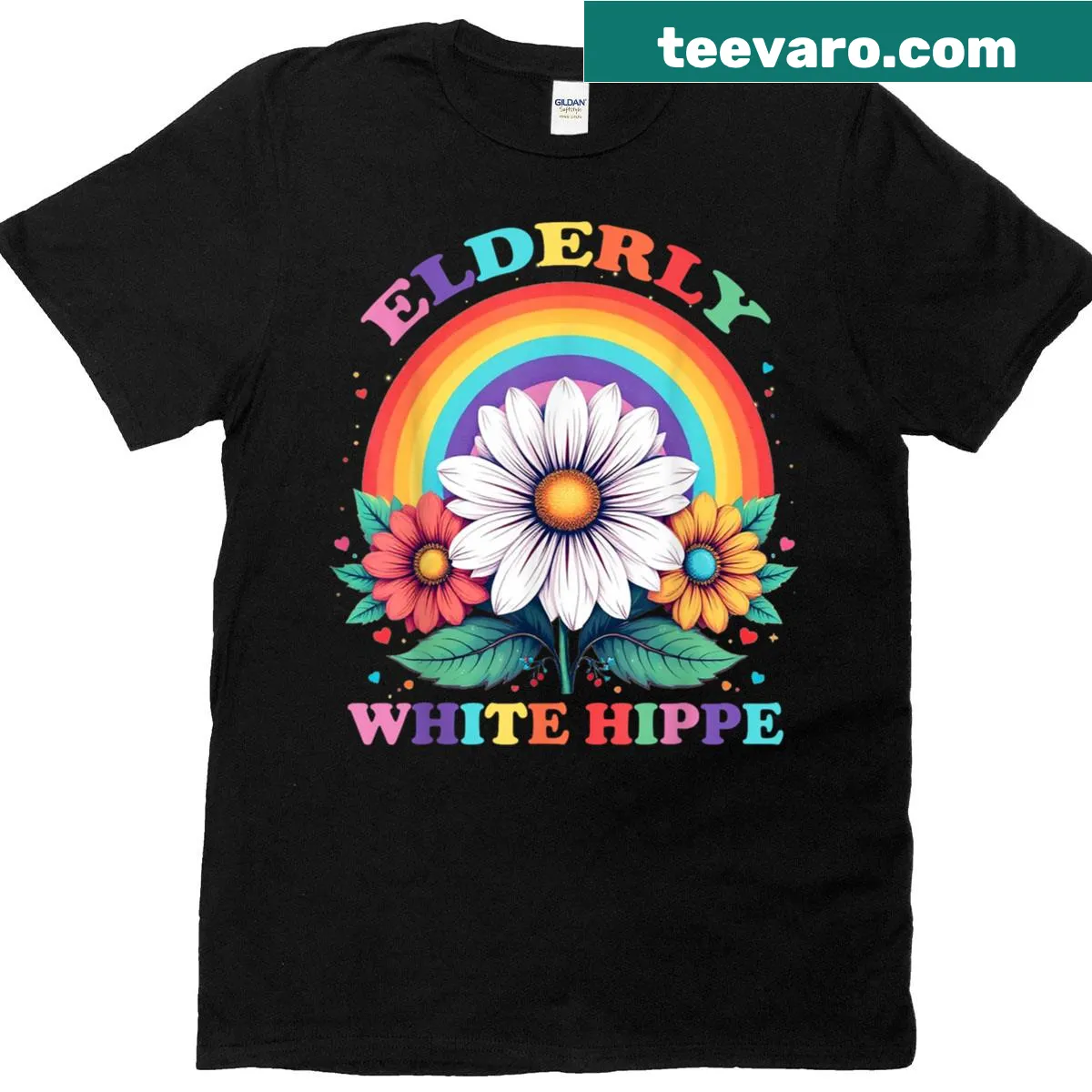 Funny graphic t-shirt for hippie lovers with playful sayings — on a men's t-shirt