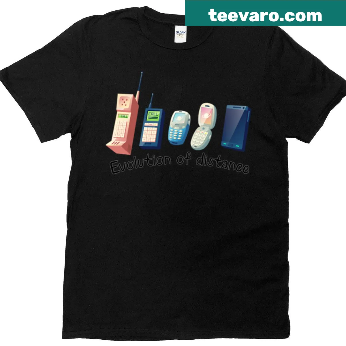 T-shirt featuring the phrase 'Evolution Of Distance' in an engaging design — on a men's t-shirt