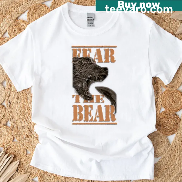 Oversized T-shirt with bold 'Fear The Bear' text