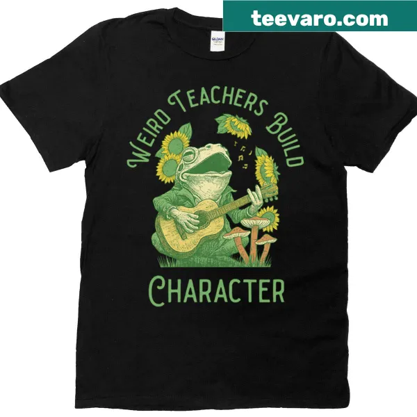 Funny frog-themed T-shirt for teachers returning to school.