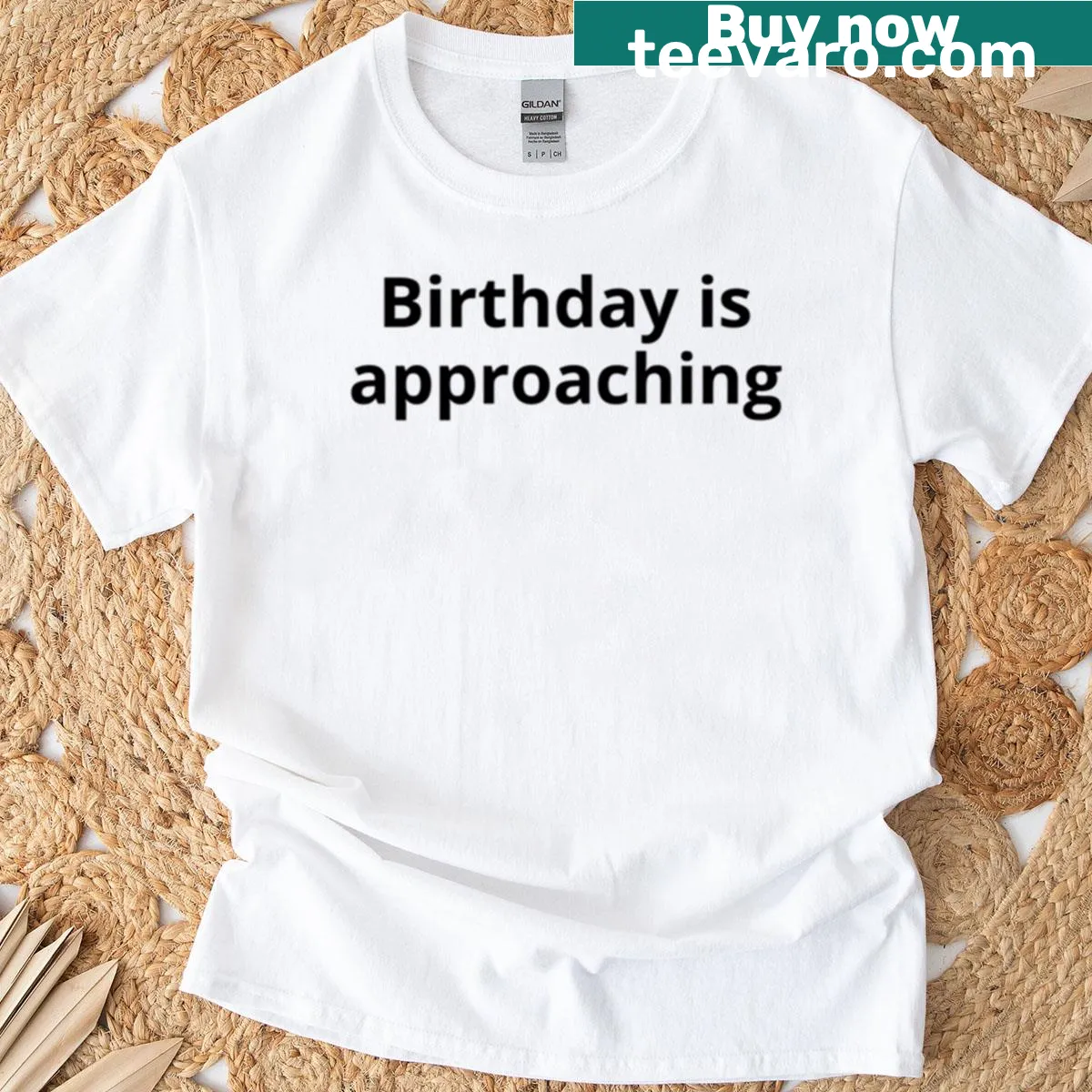 Retro birthday-themed T-shirt with a humorous design for celebrations — on a men's t-shirt