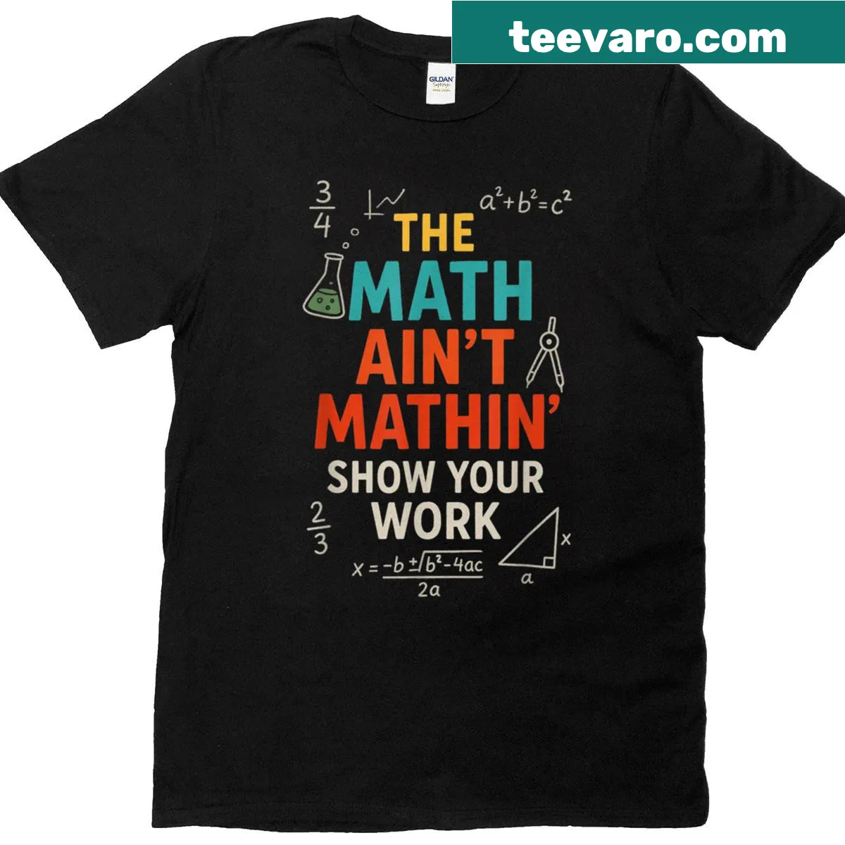 Math humor graphic tee for students featuring a witty saying — on a men's t-shirt