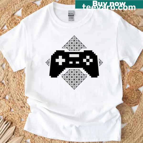 Geometric mandala design based on retro gaming controllers