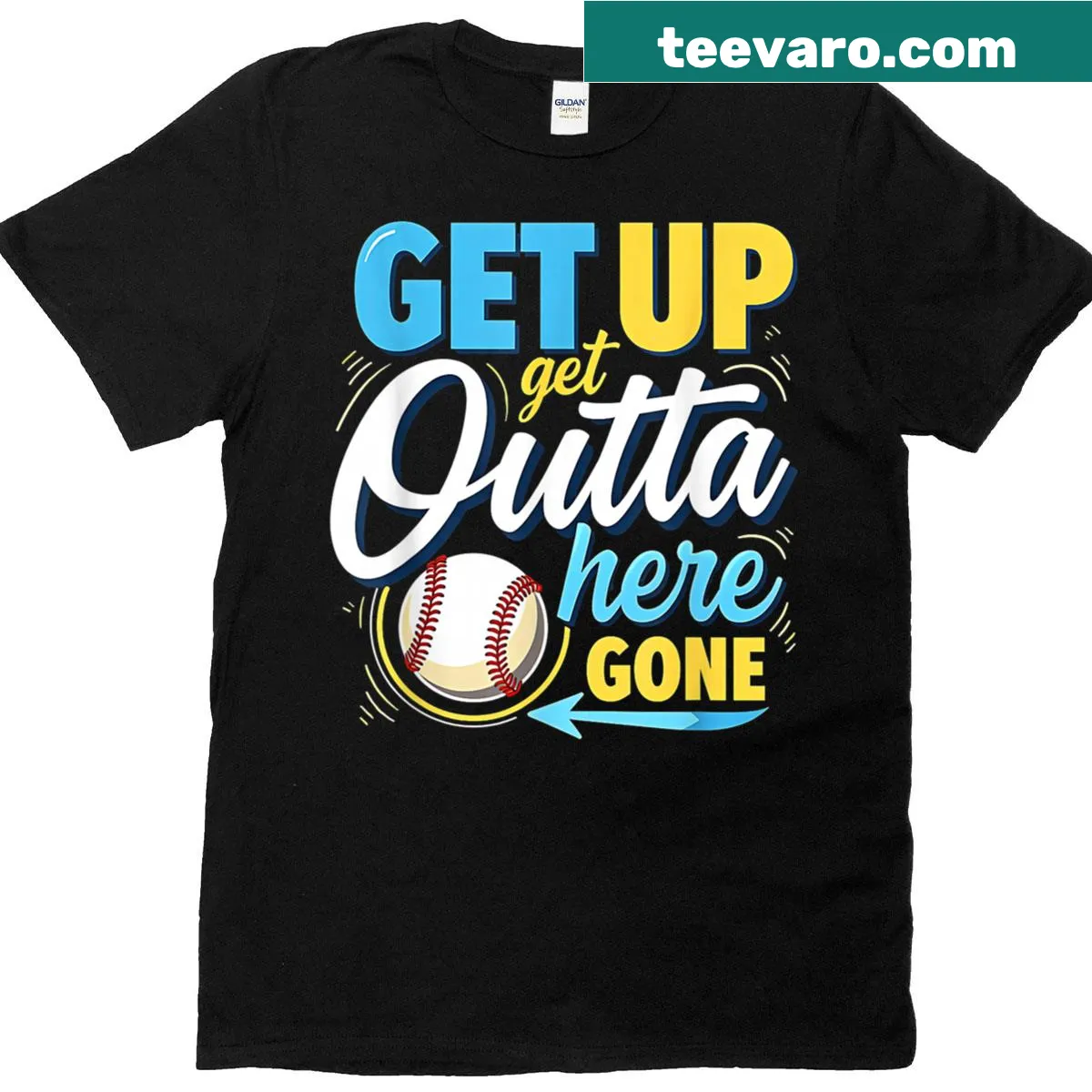 Funny baseball fan T-shirt with humorous graphic — on a men's t-shirt