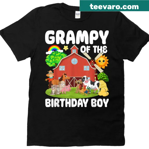 Farm animal graphic t-shirt for birthday celebrations