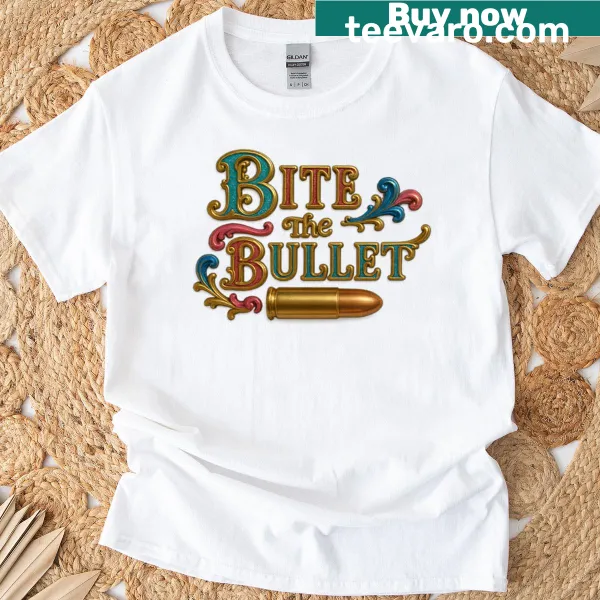 Vintage-style T-shirt with the phrase 'Grit Your Teeth' for strength