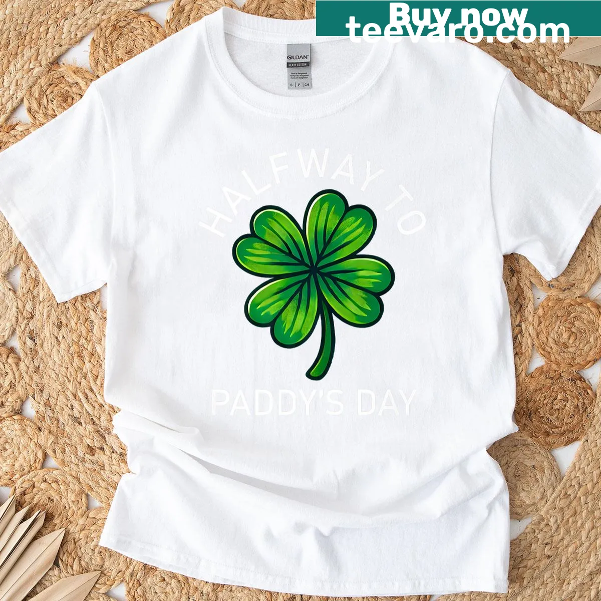 Distressed vintage T-shirt for St. Patrick's Day — on a men's t-shirt