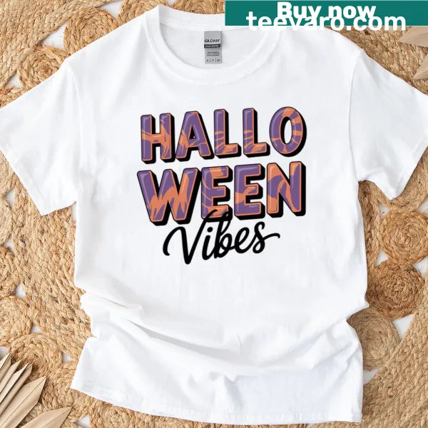 Retro Halloween t-shirt with groovy block letters