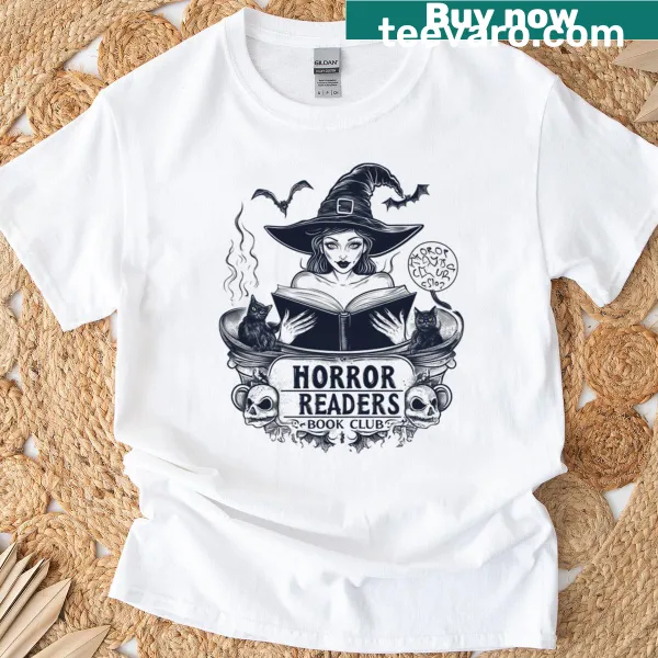T-shirt with 'Horror Readers Book Club' text design