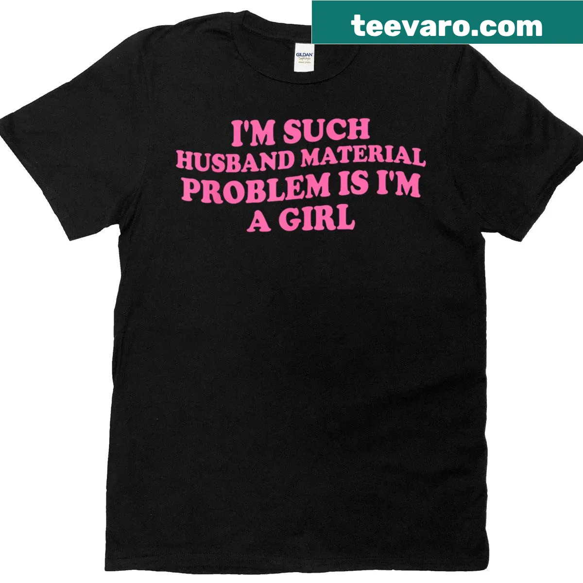 Couple t-shirt with humorous text about husband material. — on a men's t-shirt