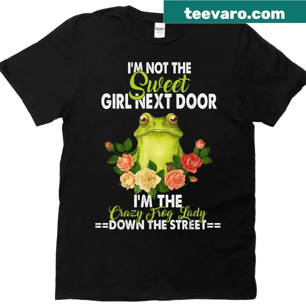 Funny tee with the phrase Crazy Frog Lady