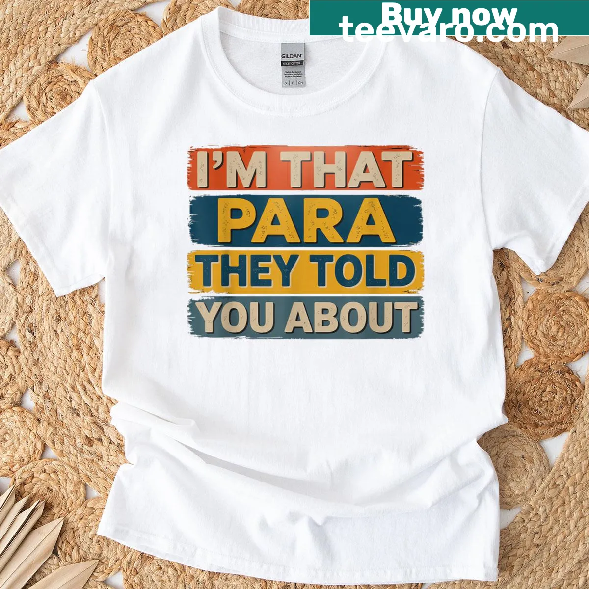 Retro t-shirt for paraprofessionals with humorous text — on a men's t-shirt