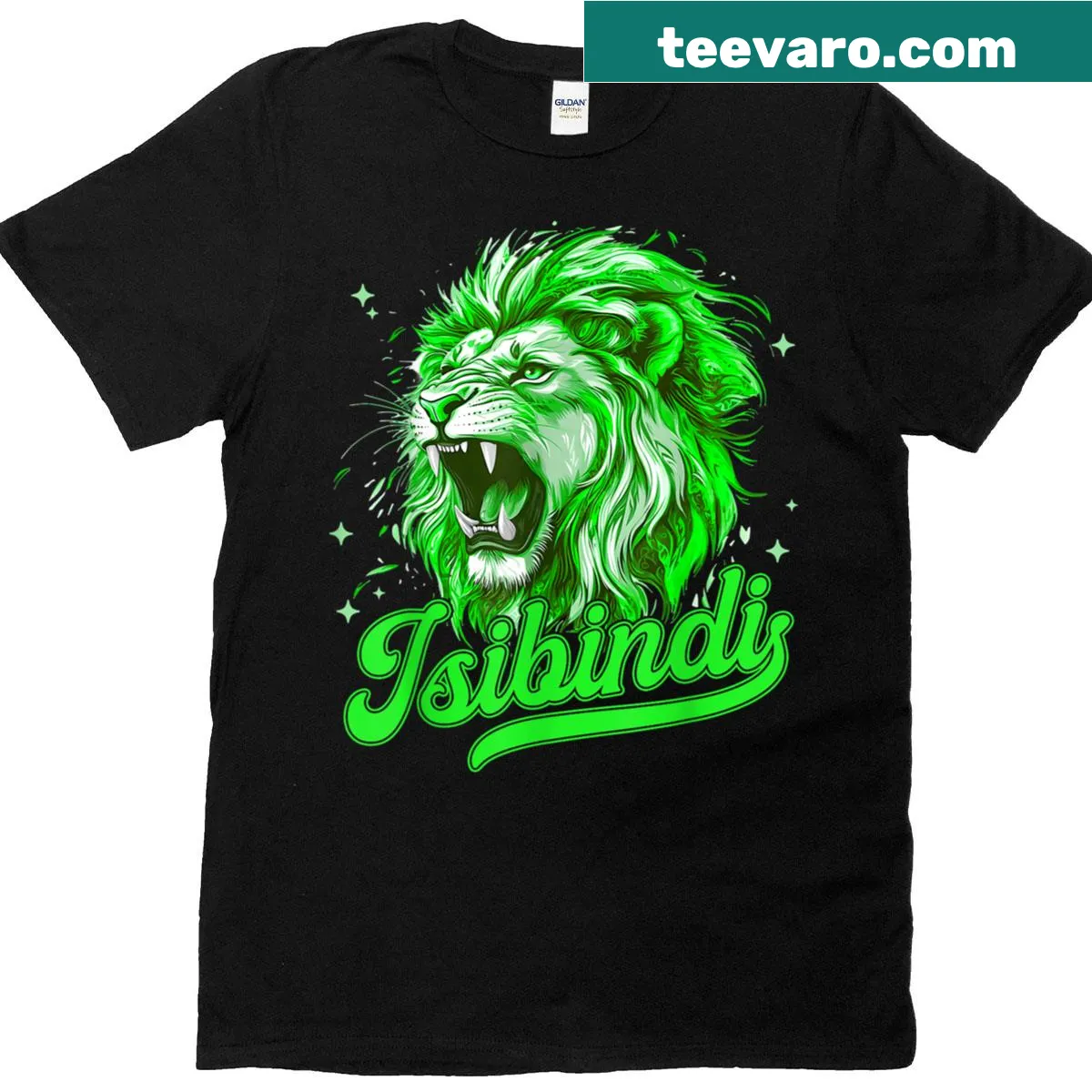 House of Courage lion graphic on student T-shirt — on a men's t-shirt