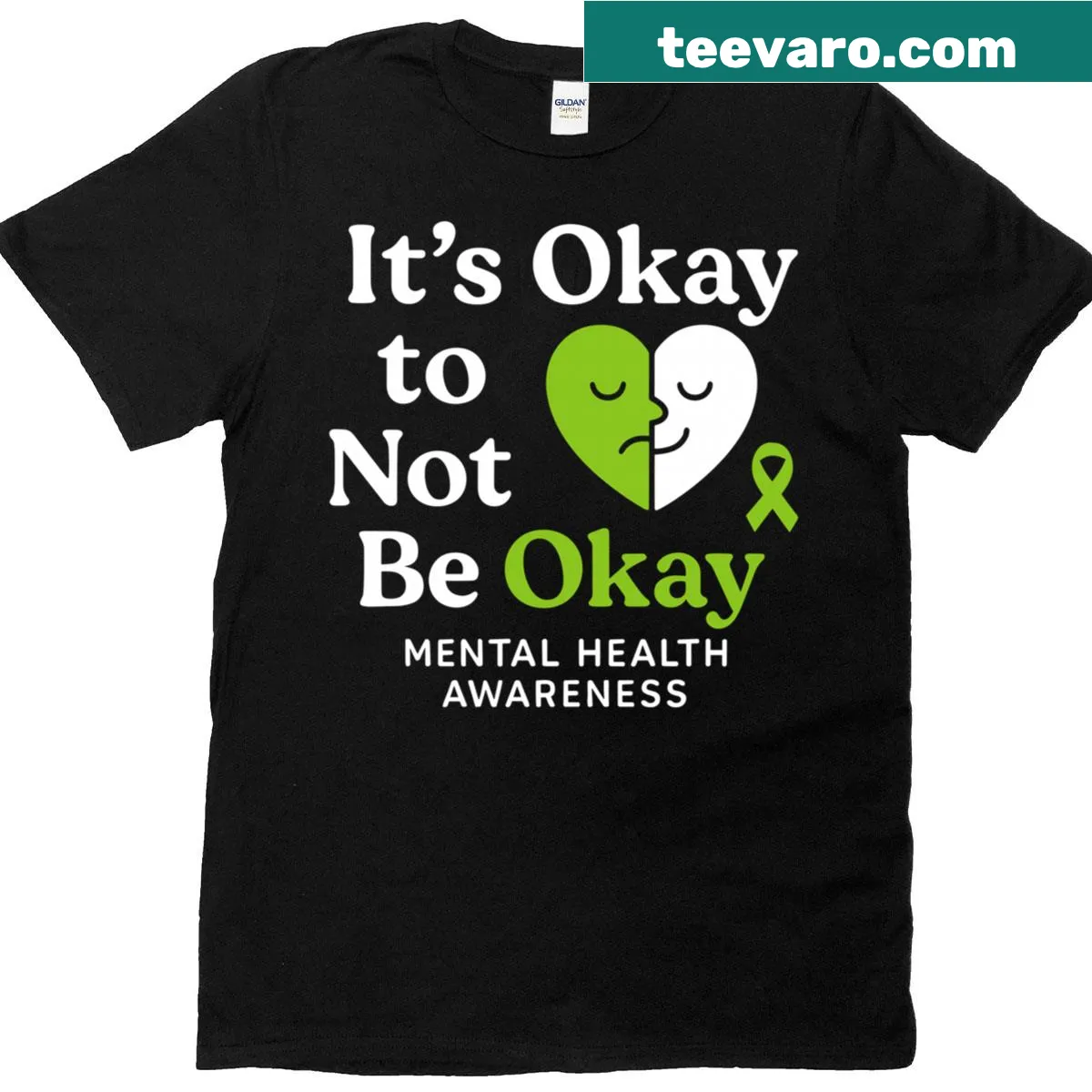 Motivational typography design for mental health awareness — on a men's t-shirt