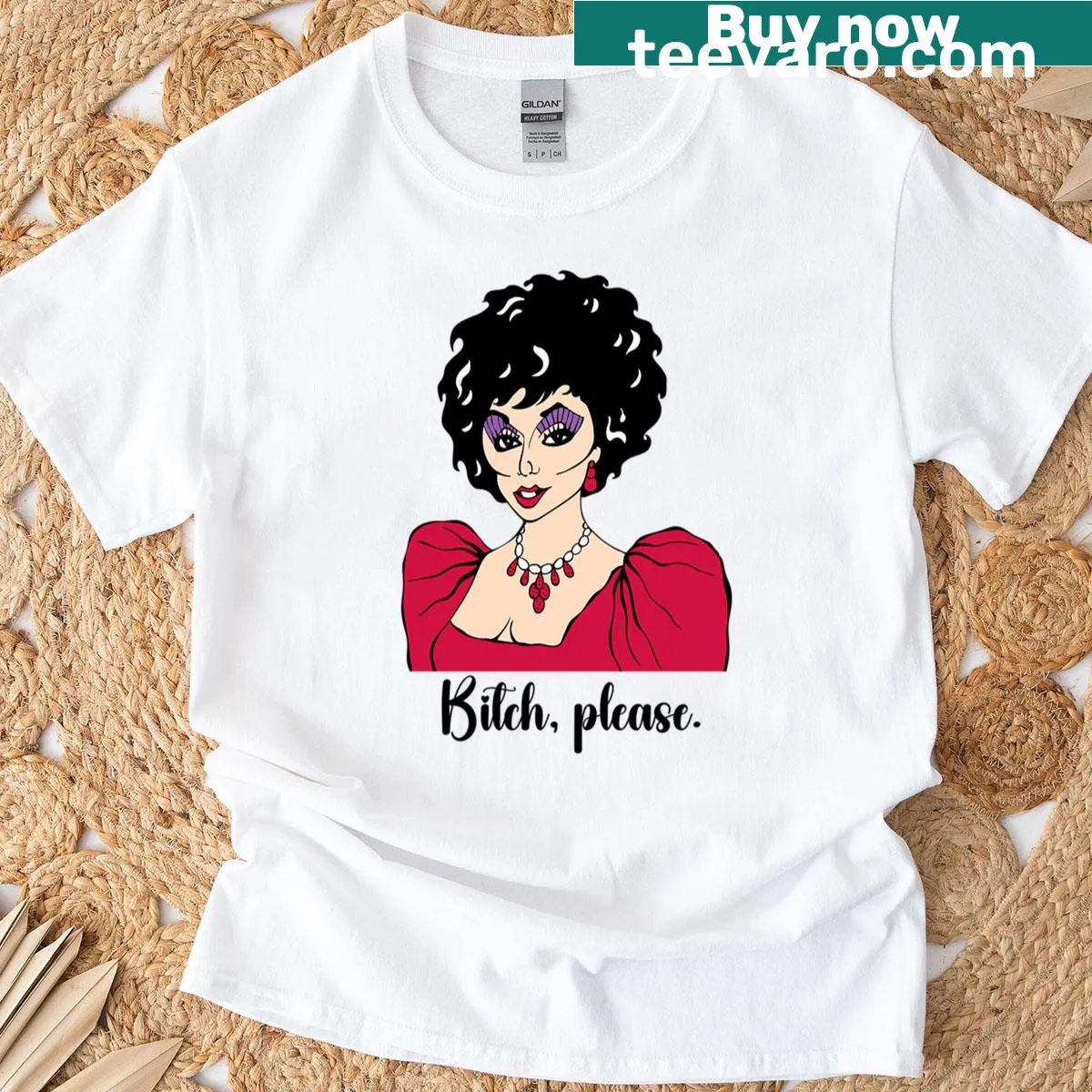 Fan art t-shirt featuring Joan Collins as Alexis Carrington from Dynasty. — on a men's t-shirt